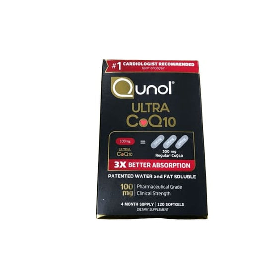 Qunol Ultra CoQ10 100mg, 120 Count Softgels