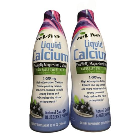 reViva Liquid Calcium, Blueberry Flavor, 64 Ounces