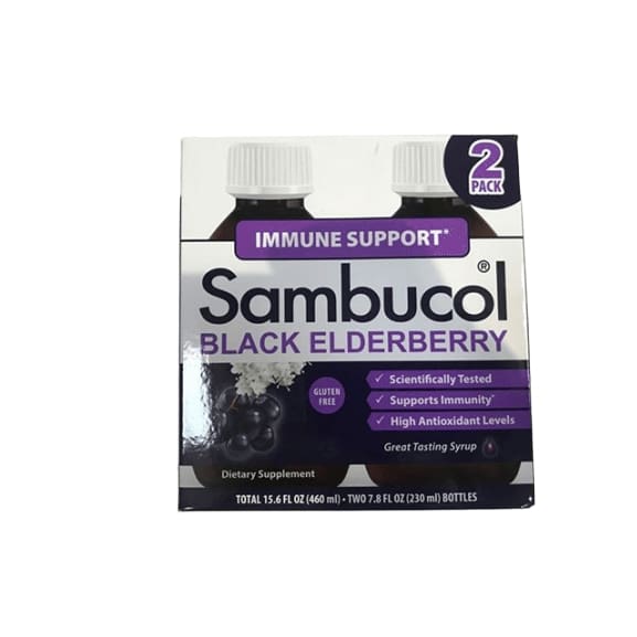 Sambucol Black Elderberry Syrup Original Formula, 2 x 7.8 oz Bottles