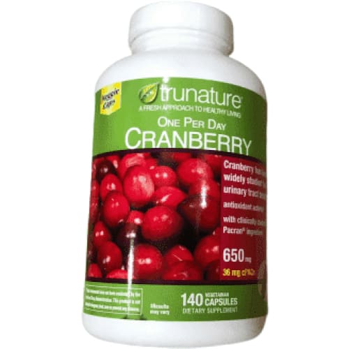 trunature One Per Day Cranberry 650 mg, 140 Vegetarian Capsules