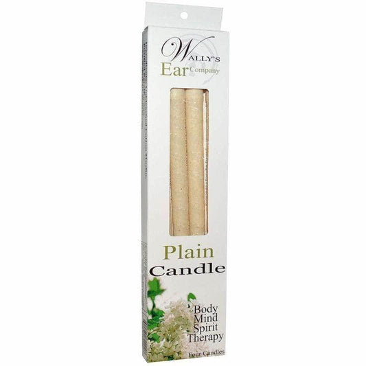 Wally Ear Candle Natural Paraffin, 4 Pack (Case of 2)