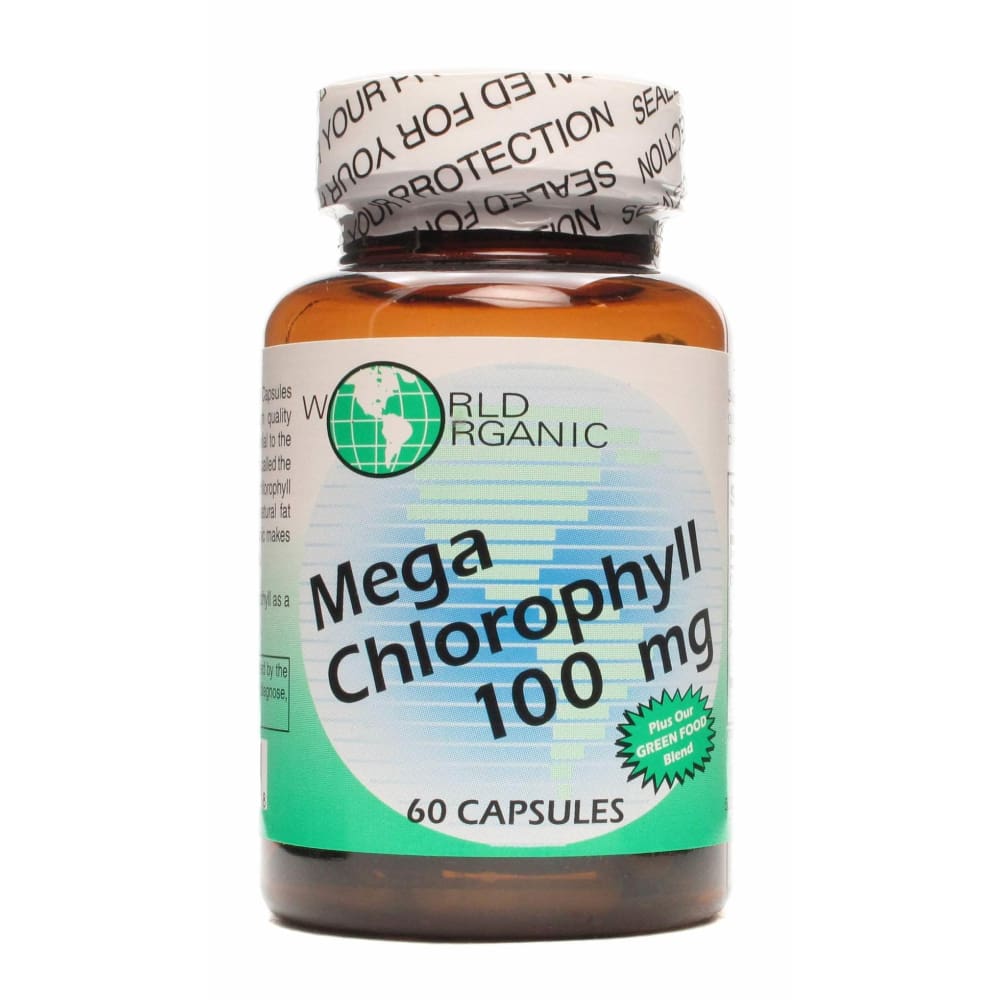 World Organic Mega Chlorophyll 100Mg, 60 Capsules (Case of 3)