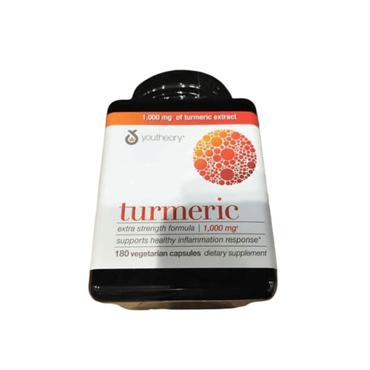Youtheory Turmeric Extra Strength Formula Capsules 1,000 mg per Daily, 180 Count