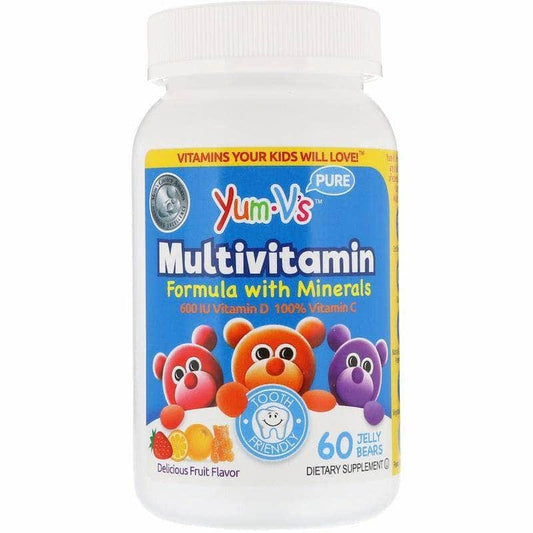 Yum-Vs Jelly Multivitamin Formula Minerals Delicious Fruit, 60 Pc (Case of 2)