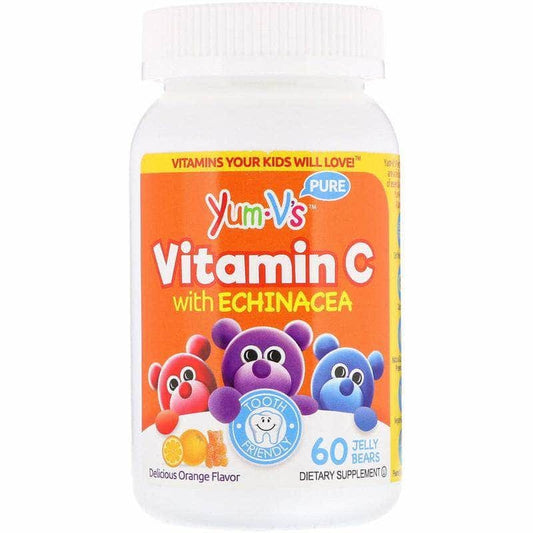 Yum-Vs Jelly Vitamin C With Echinacea Orange, 60 Pc (Case of 2)