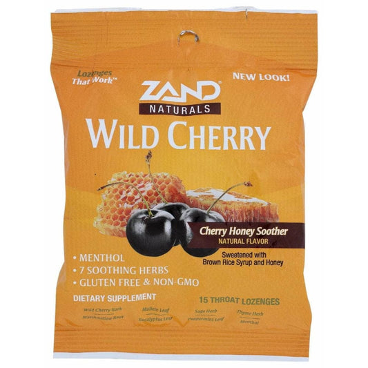 ZAND Herbal Lozenge Wild Cherr, 15 pc (Case of 5)