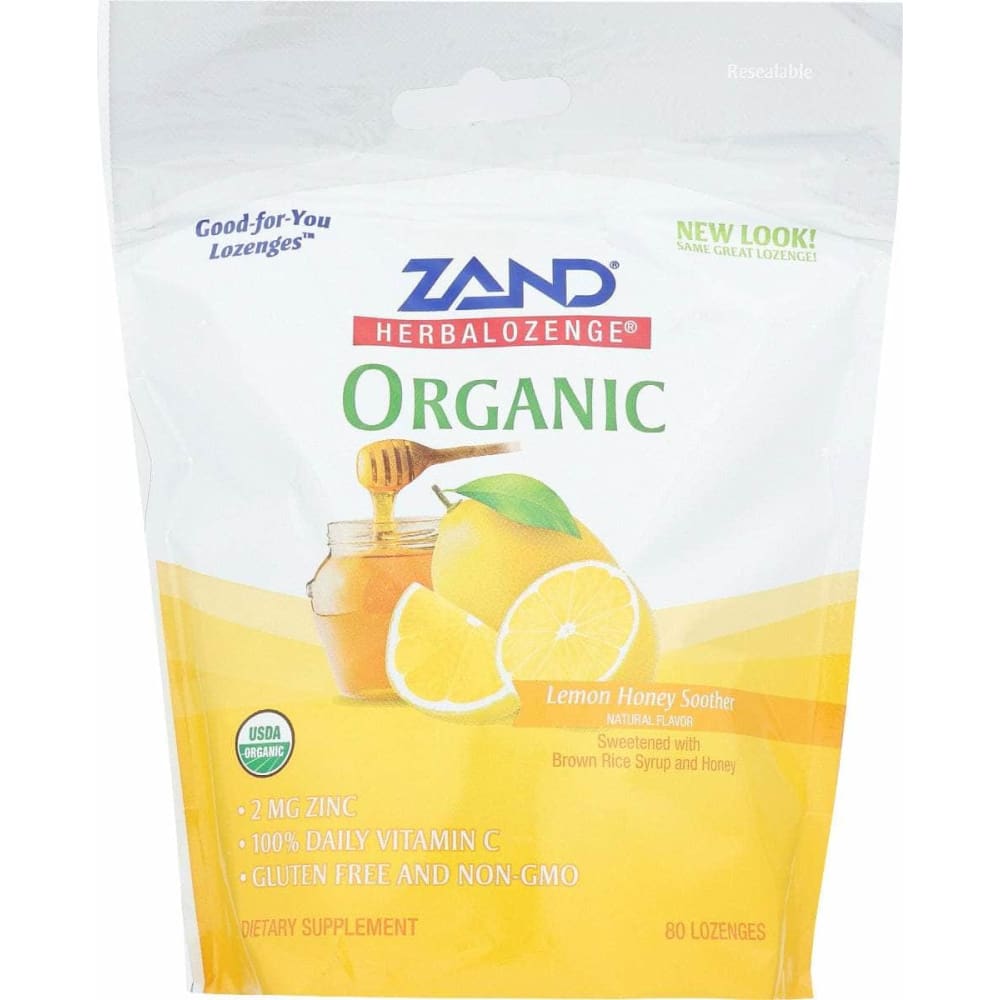 ZAND Soother Herbal Loz Org Lemn, 80 pc (Case of 2)